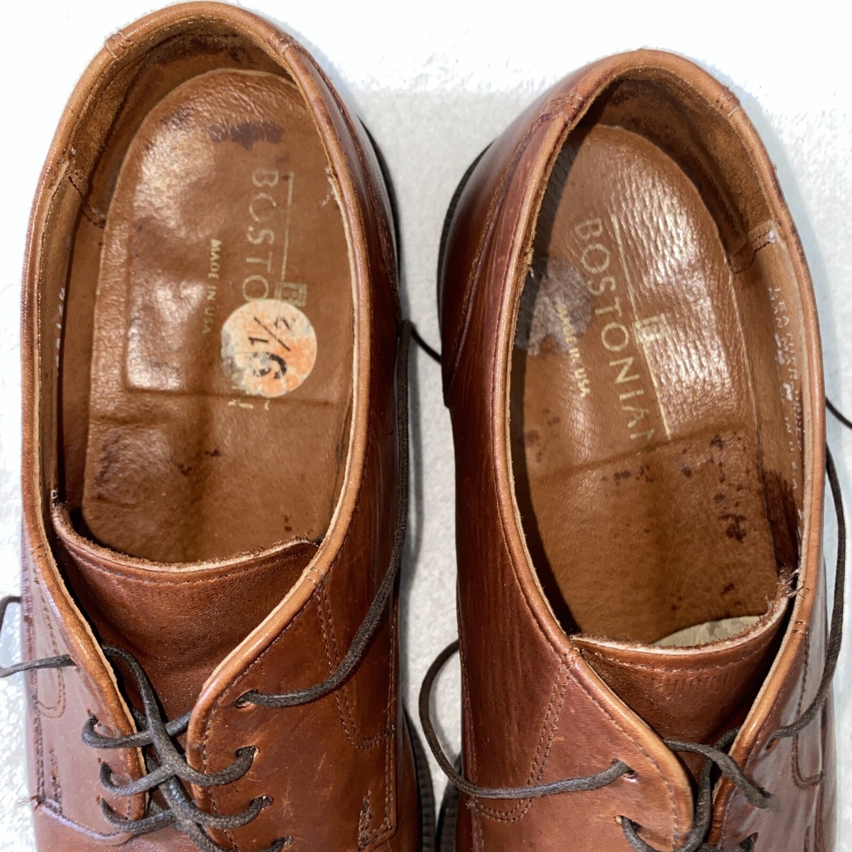 Bostonian Size Size 9-1/2 M Mens Brown Leather Dress Cap Toe  display picture 2