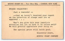 1947 Best Illustrated Stamp Albums Camden New York NY Vintage Postal Card