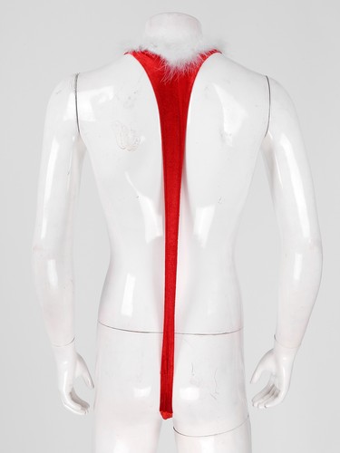 Christmas Mankini Thong Bodysuit Men Underwear Fancy Costume Bodysuit Cosplay - Picture 54 of 83
