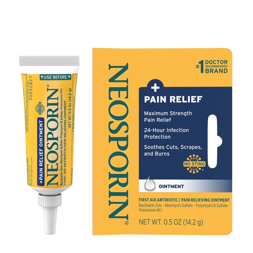 Neosporin + Pain Relief Ointment 0.50 oz (Pack of 8) - Image 2 of 4