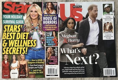 Star & US Magazines Dec 2024 And April 2026 Meghan Harry Diet Wellness Secrets