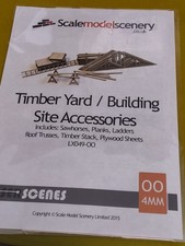 TIMBER YARD BUILDING SITE ACCESSORIES LASER CUT OO GAUGE MODEL RAILWAY - LX049-N