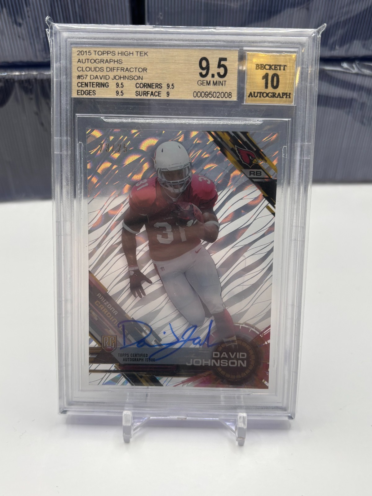 David Johnson Topps High Tek #57 Grass-Clouds Diffractor