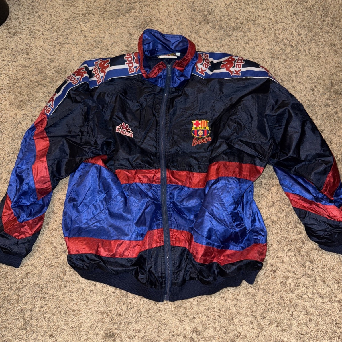 BARCELONA 1996/97 TRAINING JACKET (XL) ORIGINAL VINTAGE KAPPA