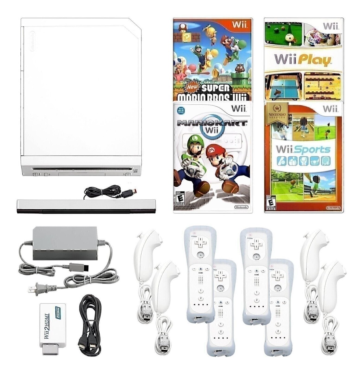 任天堂Wii（NINTENDO Wii） Nintendo Wii Console HD + Pick 1-4 Voomwa Remotes, Wii