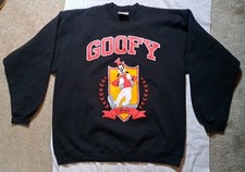 Disney Goofy Sweatshirt Hanes Heavyweight Crewneck USA Made Vintage XL