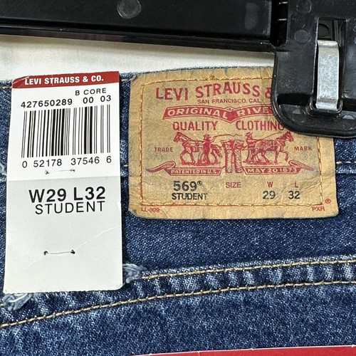 NWT Levi's Boys 569 Loose Fit Straight Student Denim Blue Jeans NEW Y2K Vintage - Picture 4 of 14