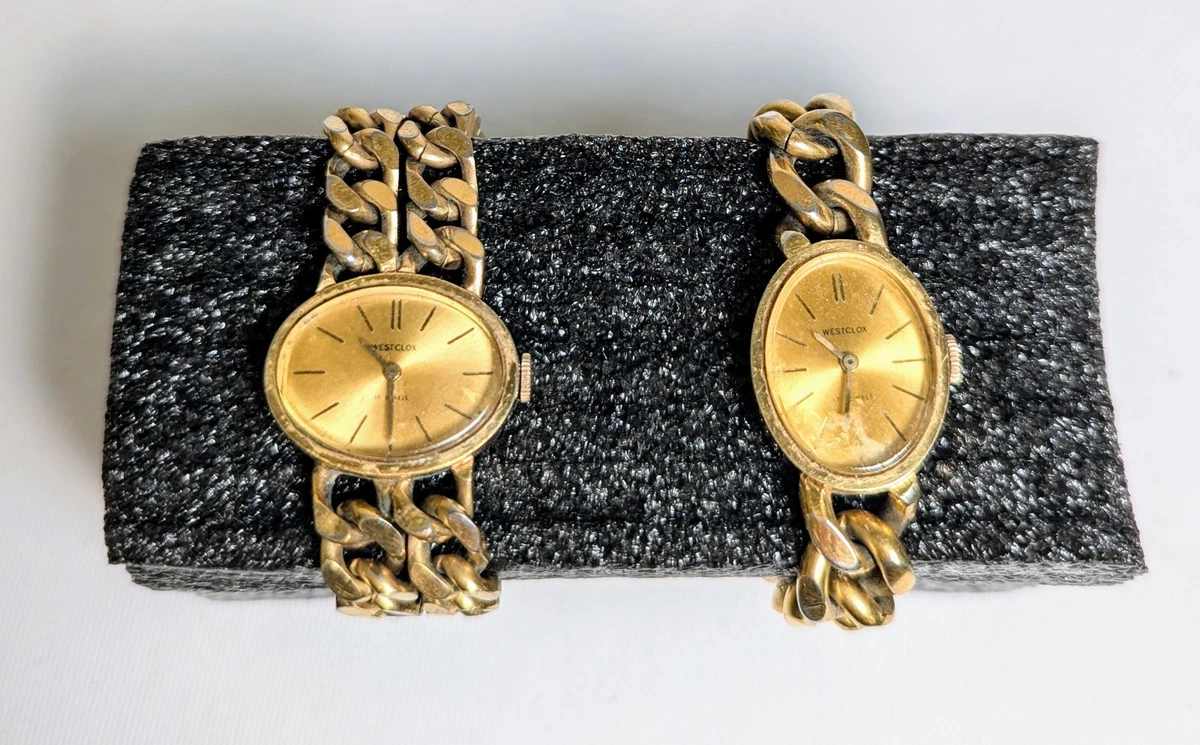 Westclox Womens Gold Tone Oval Crystal Quartz Watch Stainless Steel Hong Kong Vintage Westclox 17 Jewels Gold-tone Oval Watch With  main image 2