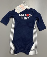 NB Just One You by Carters 2 Piece Set Bodysuit  Pants Major Flirt Valentines