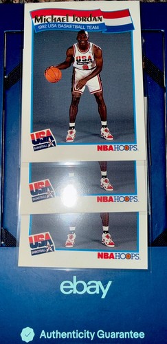 Michael Jordon 1991 USA Basketball NBA HOOPS #55  ( Lot of 3)