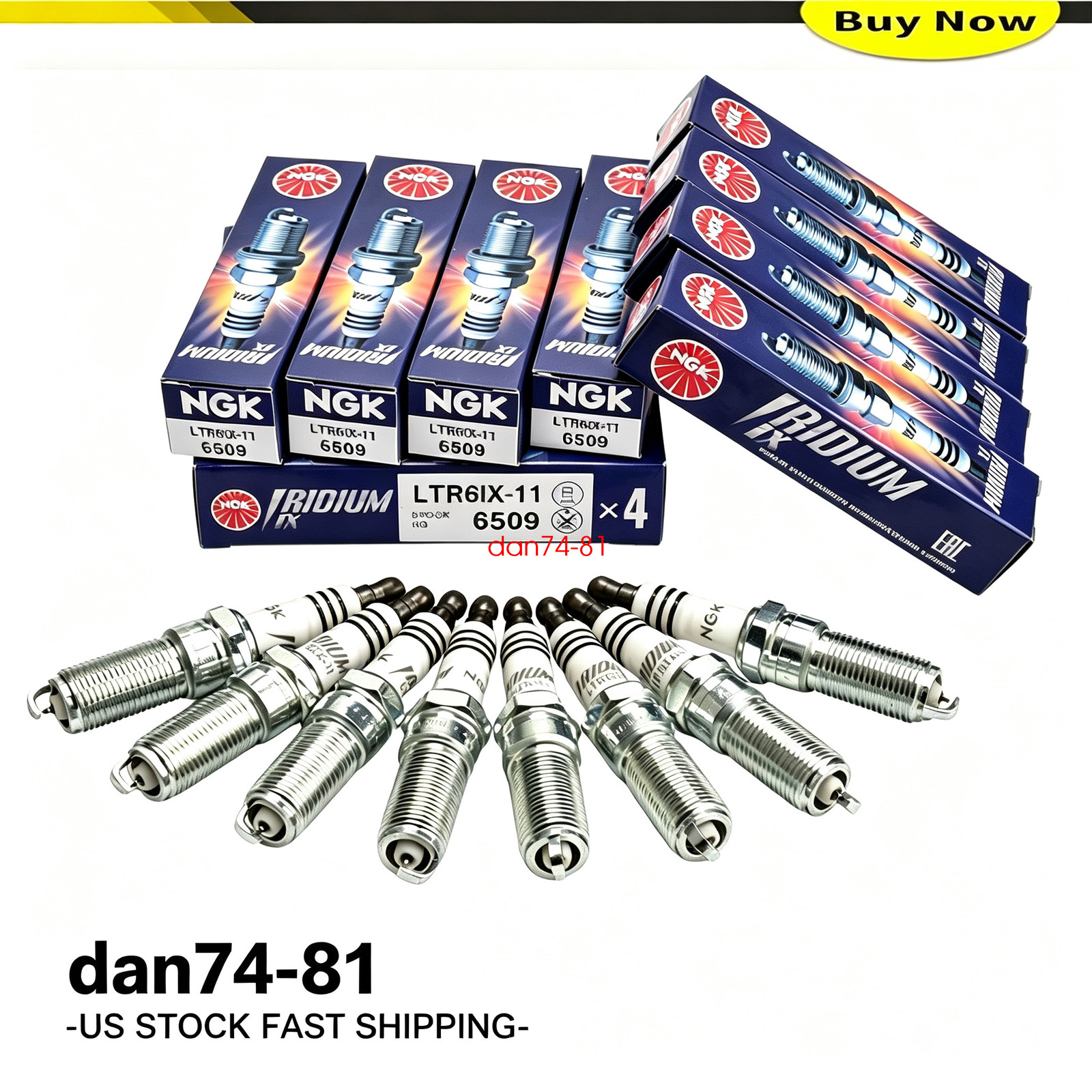 6PCS OEM NGK #6509 LTR6IX-11 Iridium IX Spark Plugs For Ford Cadillac Chevrolet