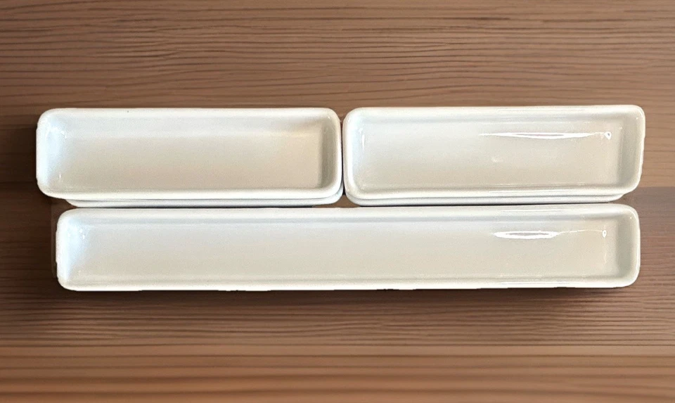 Pampered Chef Simple Additions Sushi Tray 13.5” &  6.5” White SET OF 5 - Image 4 of 4