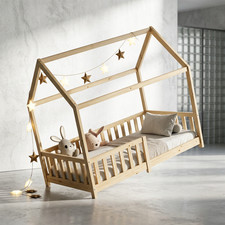 EcoMI House Bed Children's Bed 80x160 cm Model FRNCB01 160 W Wood Effect