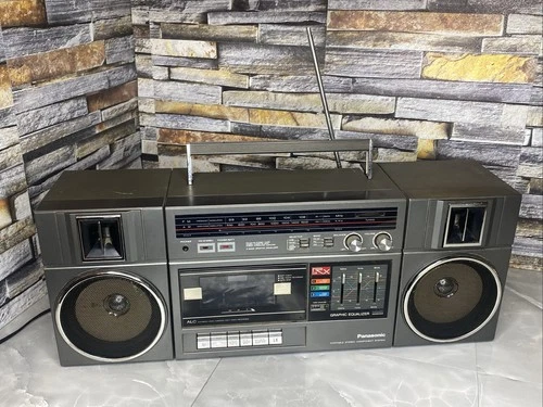 Vintage 80s Boom Box PANASONIC RX-C39 Portable Stereo FM AM Cassette JAPAN Flaws