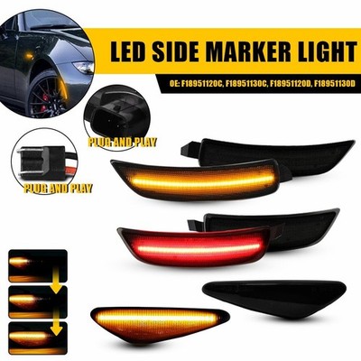 Smoked LED 6X Side Marker Lamp Bumper Fender Light Fit 2016-22 Miata Mazda MX-5