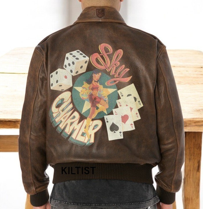 Avirex Sky Charmer New Vintage A2 Brown Leather Jacket | eBay