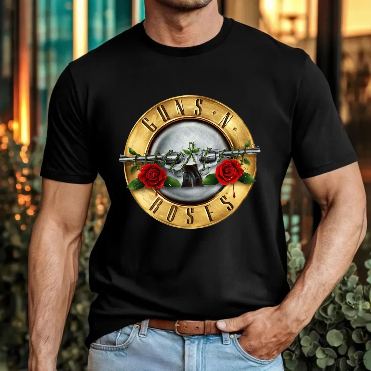 Guns N' Roses Skull Vintage Tee in Onyx | Myra X by Lauren Moshi