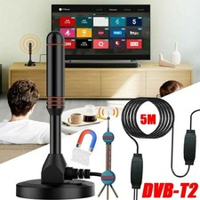 DVB-T2-Antenne TV Antenne mit starkem Signal 36Dbi+ HDTV Zimmerantenne 1080P 4K