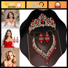 Rhinestone Bridal Jewelry Set - Tiara, Necklace  Earrings for Weddings  Proms