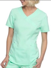 Womens XS Green Scrub Top- V Neck- Scrubstar - Medical Scrubs
