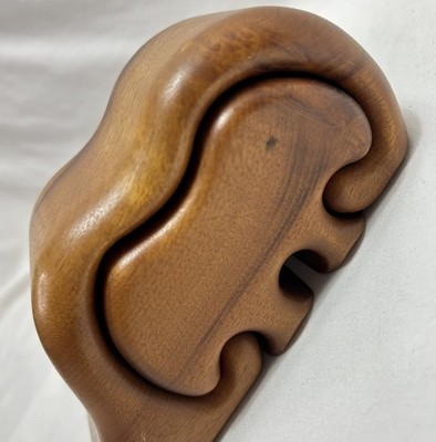 Vintage Fred Marilyn Buss Wood Puzzle Box Mid Century Modern
