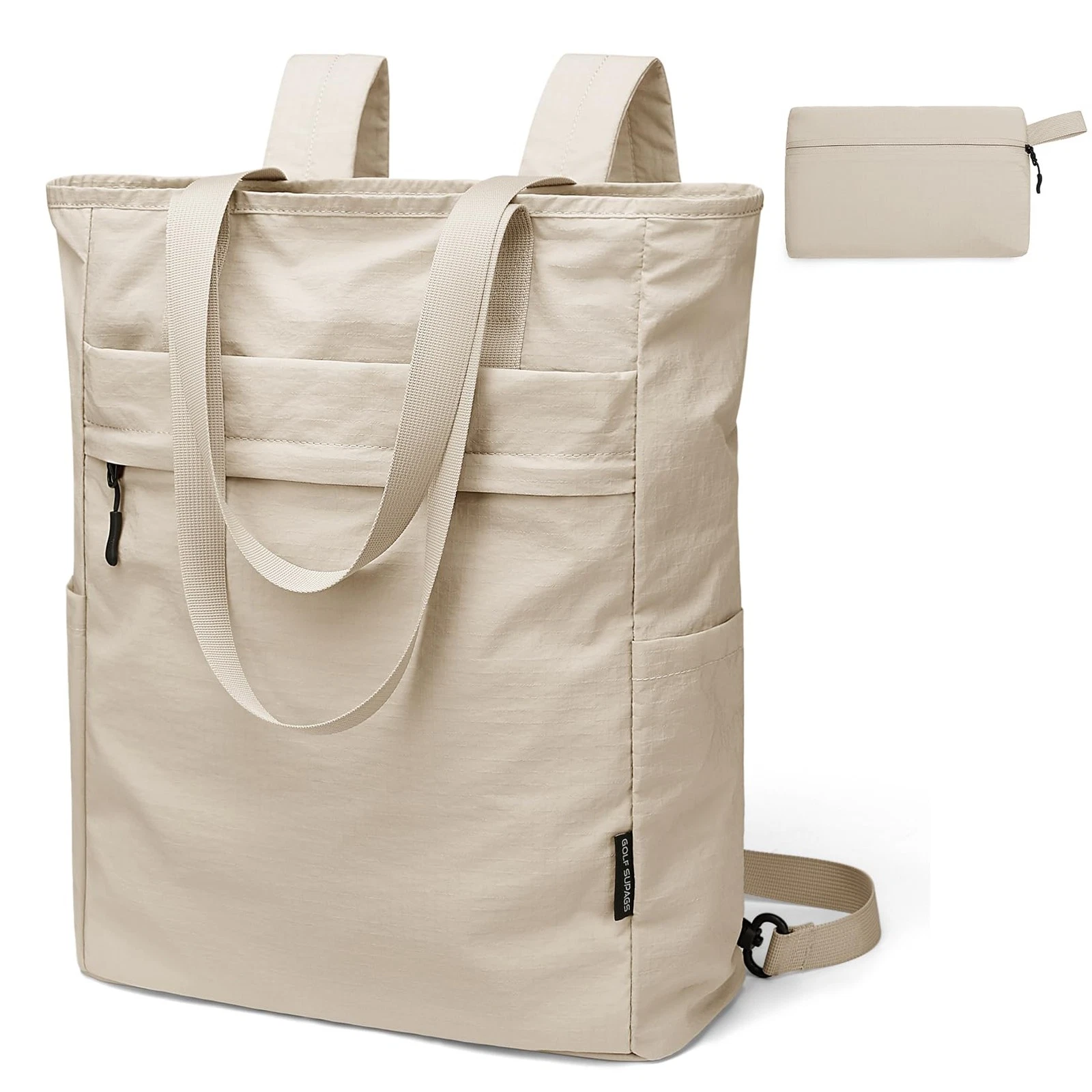 Foldaway Convertible Tote Backpack Lightweight Nylon Daypack for Women Men Ci...
