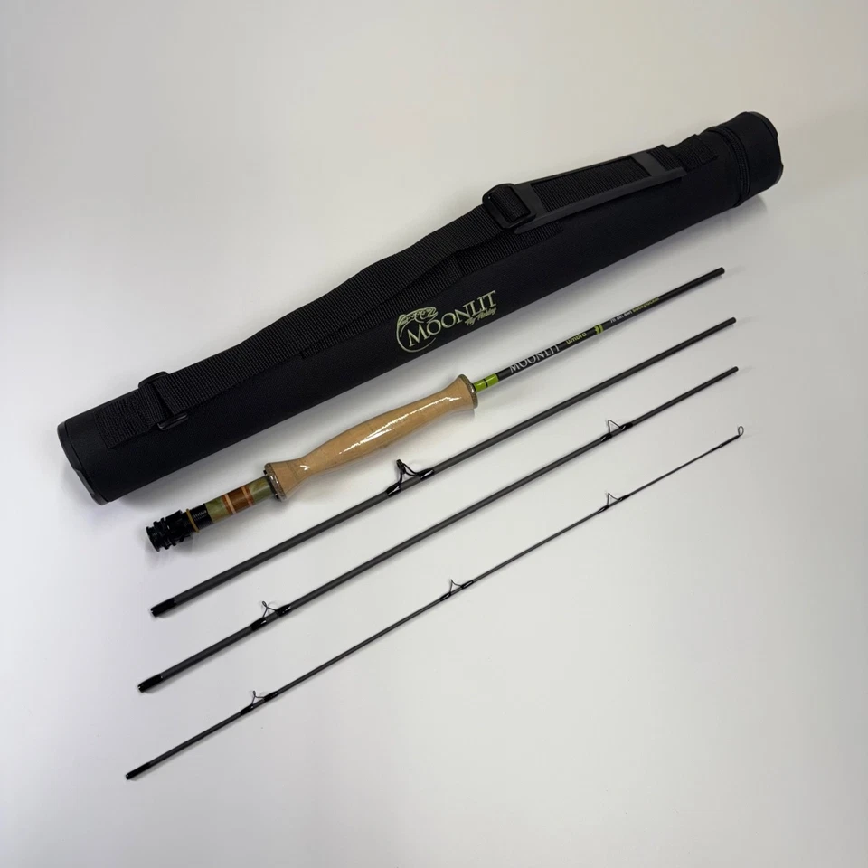 Moonlit Umbra Graphite 7'6" 4wt 5 piezas caña de mosca (rendimiento premium) adaptable rápido Foto 2 de 4