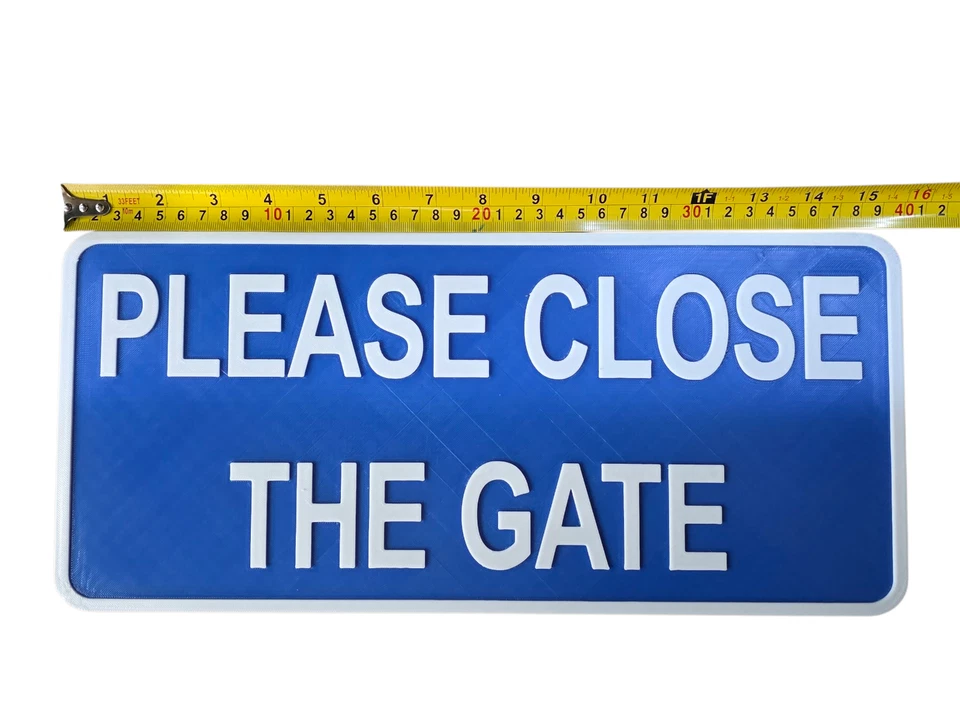 3D Peak Print 3D Türschild Outdoor PETG Wasserdicht Blau/Weiß Rechteck 400x180mm - Bild 2 von 4