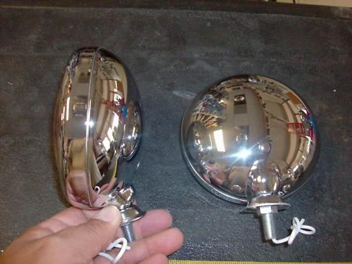 VINTAGE FOG LIGHTS  5 INCH  OLD SCHOOL STYLE FOR CARS AND TRUCKS 1 PAIR NEW  image 2
