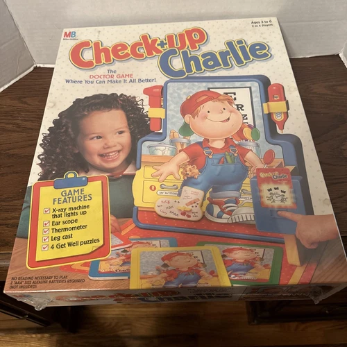 BRAND NEW! SEALED! VINTAGE Check Up Charlie The Doctor Game Milton Bradley 1995