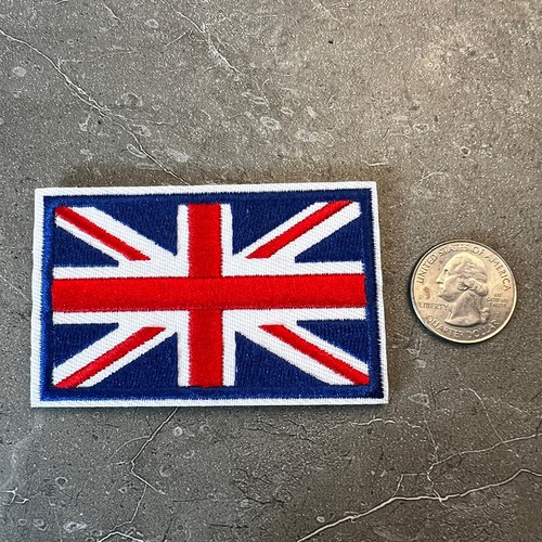 🔥PREM. UK British Britain Flag Embroidered Patch Hook & Loop Union Jack England - Picture 3 of 7