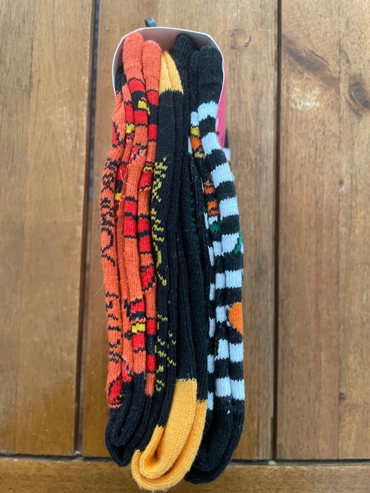 Betsey Johnson 3 Pares Halloween Calabaza/Labios Calcetines Damas Talla 5-10 Nuevo Con Etiquetas Foto 3 de 4