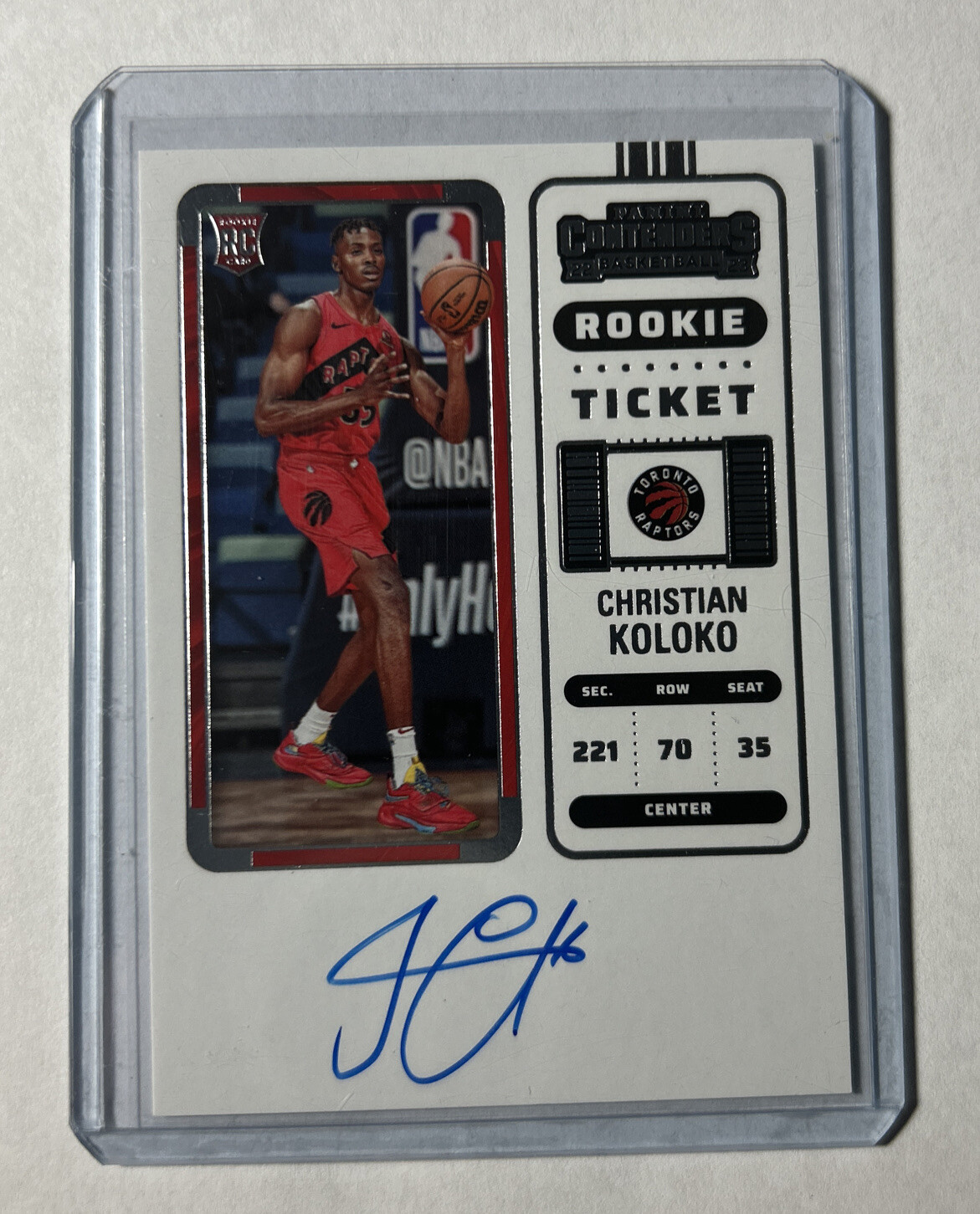 2022-23 Panini Contenders Rookie Ticket Autograph Auto #139 Christian Koloko RC