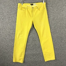 APC Men's Size 35 Yellow Denim Petit Standard Jean Droit Etroit Straight Leg
