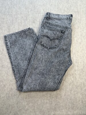 Levi s 504 Acid Washed Grey Button-fly Jeans Size 32