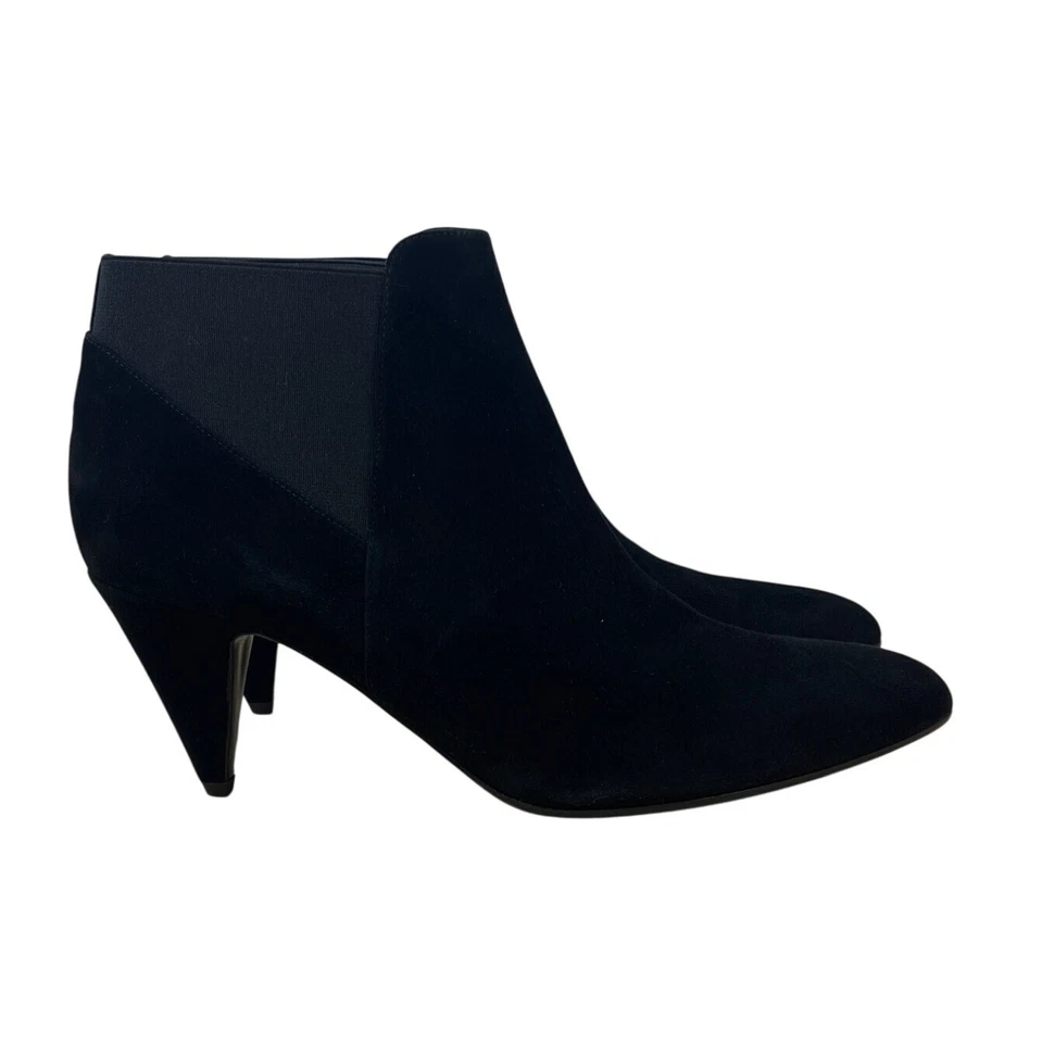 Kate Spade New York Women’s Black Suede Almond Toe Heeled Ankle Boots Size 11B - Image 3 of 4