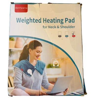 Comfytemp RED Weighted Heating Pad for Neck and Shoulders 19''x22'' Washable