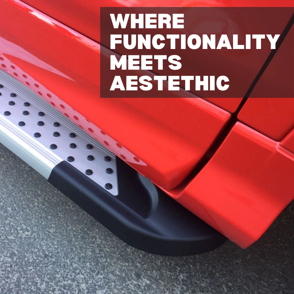 estriberas Erkul de 5,2" para Jeep Renegade 2015-2024 - 350 lb - plateadas Foto 3 de 4