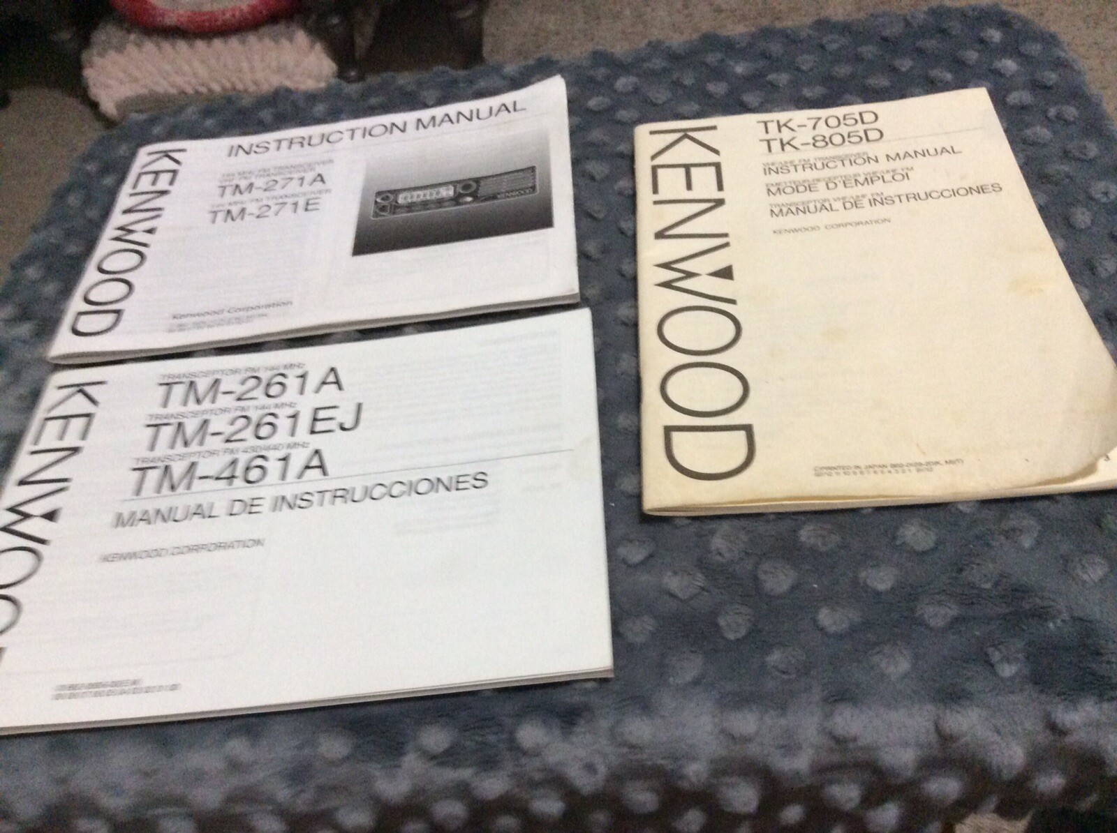 Lot 3 Original Owner's Instruction Manuals for Various Kenwood Electronics