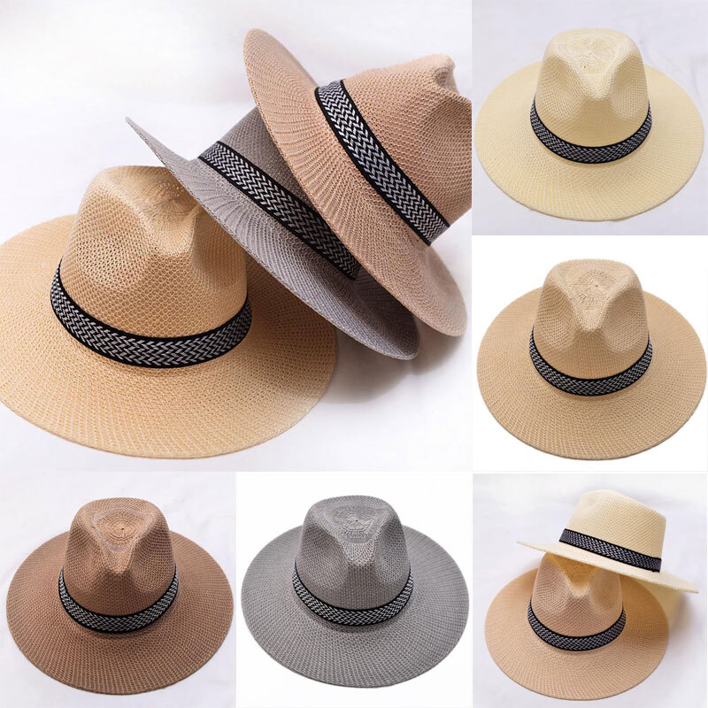 APL Cappello Fedora Jazz Estivo in Paglia per Uomo e Donna Trilby Cubano ↑