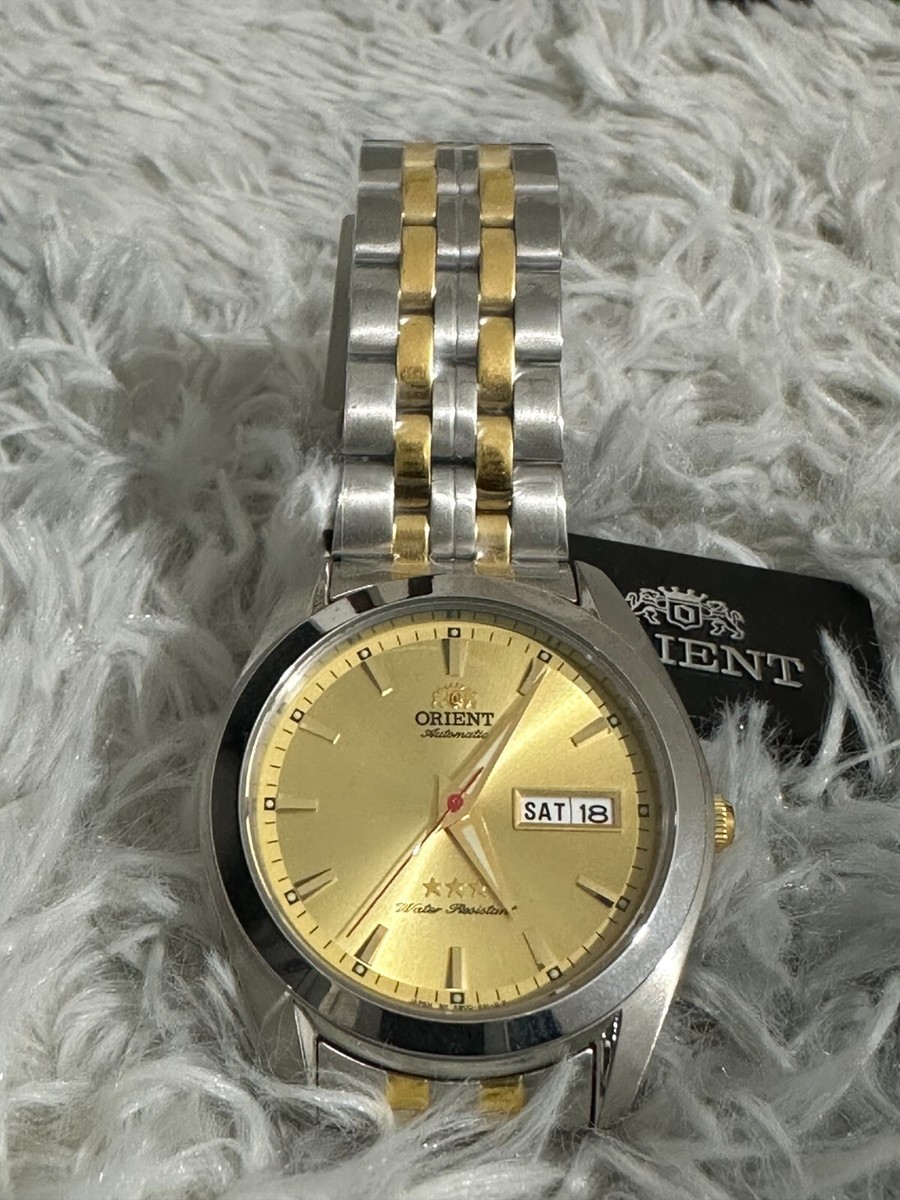 Orient Tristar Automatic SAB0D001G Gold Dial Luminous Tow Tone Made in Japan