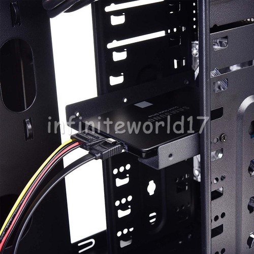 4PCS 2.5 to 3.5 Inch SSD HDD Metal Hard Drive Mount Bracket Adapter Black Holder - Picture 10 of 10