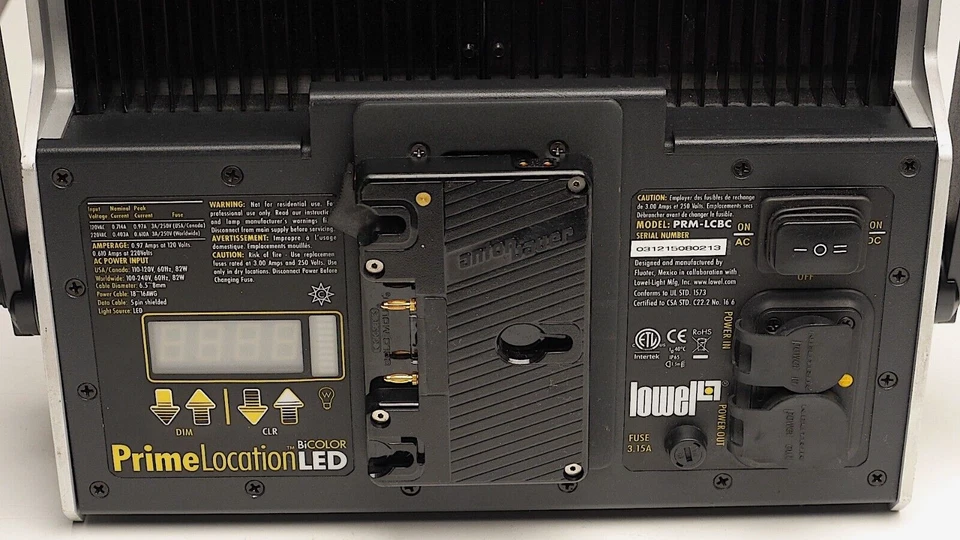 Lowel Fluotec Prime Bi-Color LED w/ Anton Bauer Gold Mt-use w/ arri litepanels - Image 4 of 4