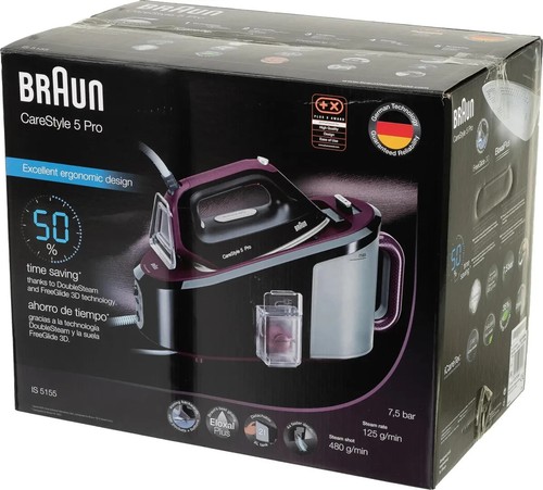 Braun CareStyle 5 IS5155BK Ferro da Stiro con Caldaia carica continua Nero/Viola - Foto 10 di 17
