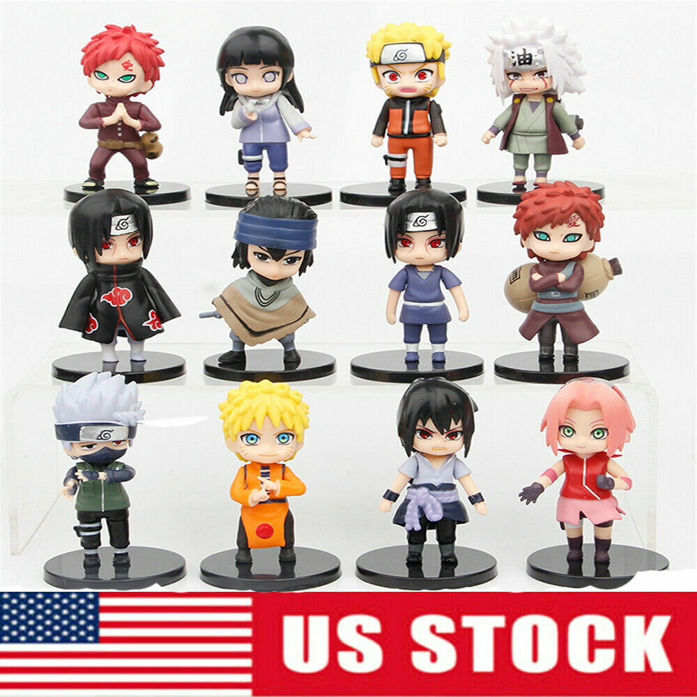 12 Pcs/Set Anime Naruto Kakashi Gaara PVC Action Figure Collectible Toy  Gifts