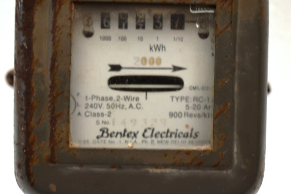Bentex Electricals Watt-Hour Meter Type RC-12 240V 50Hz Vintage Collectibles Old - Image 4 of 4
