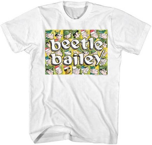 Beetle Bailey 1960's Cartoon Comic Strip Picture Squares Men's T Shirt - Picture 3 of 3