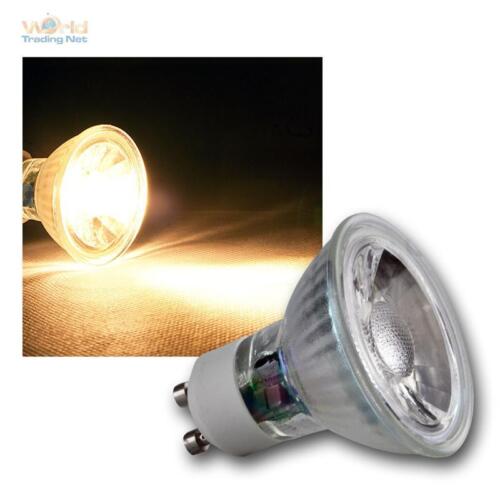 Ampoule en verre COB GU10 blanc chaud 400 lm, projecteur ampoule spot lampe 230V 5W - Photo 1 sur 6