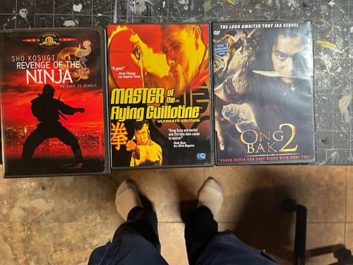 a set of three kung fu movies used