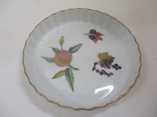 Cazuela para servir porcelana con borde dorado de frutas Royal Worcester, etc.
